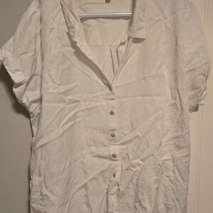 Lucky Brand Women's Cream Button-Down Shirt